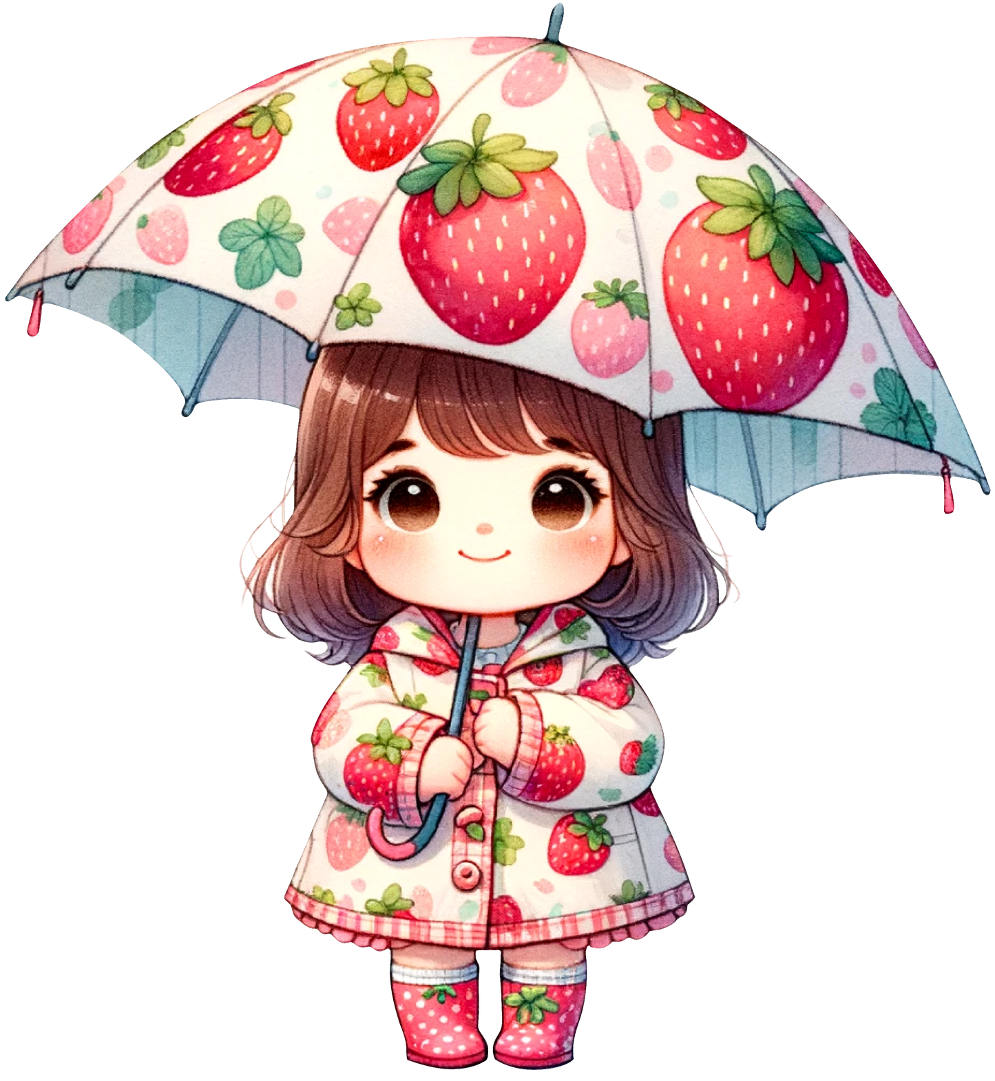 Under Strawberry Umbrella