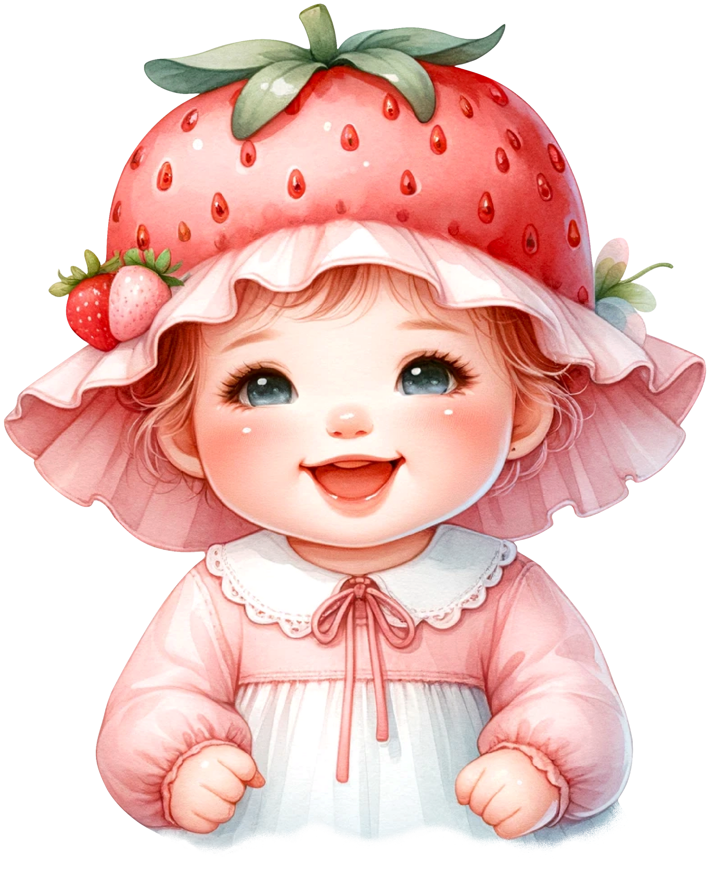 Baby in Strawberry Hat