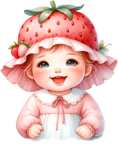 Baby in Strawberry Hat