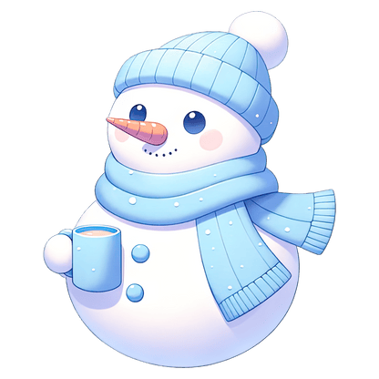 Snowman Drinking Coffee